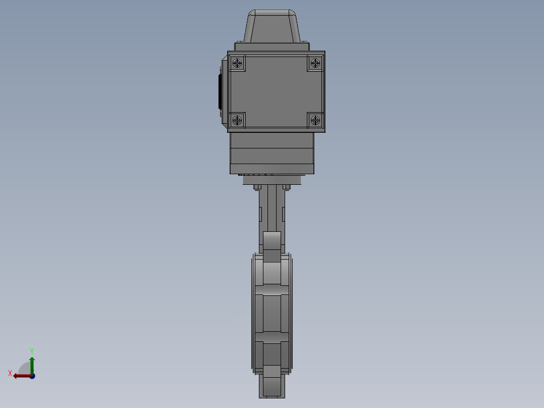 对夹式电动蝶阀-304 DN50-DN400后视图