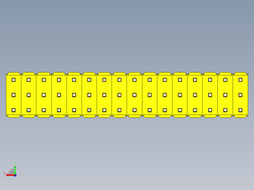 彩色公头100mil（2.54mm）系列-DS1021_yellow_3x16p_100mil_Type1_rev1.0后视缩略图