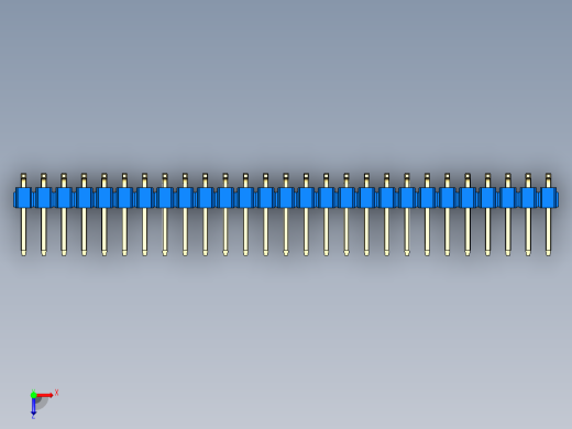 彩色公排针 100mil 2.54mm 系列-DS1022_blue_54p_100mil_TypeSMT_rev1.0俯视缩略图