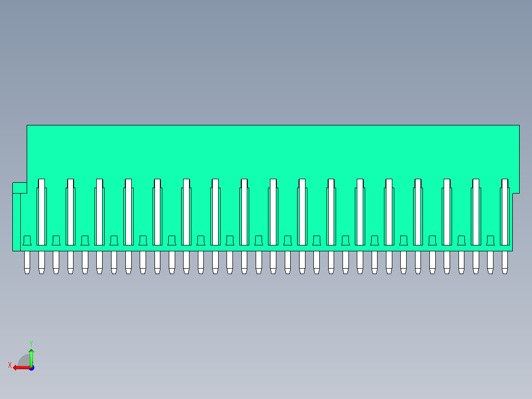 DEGSON 2EDG 系列 5.08mm 可插拔接线端子组-2EDGVT-5.08-34P-14-00AH后视图