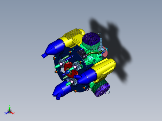 三驱动扭合发动机