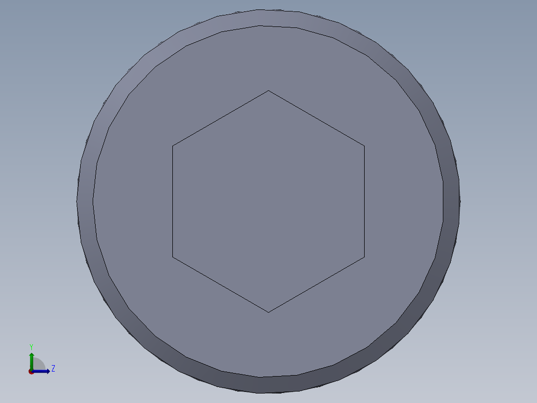 粗螺纹 SHCS 螺钉-SHCS 0.5.x13x3.SLDPRT左视图