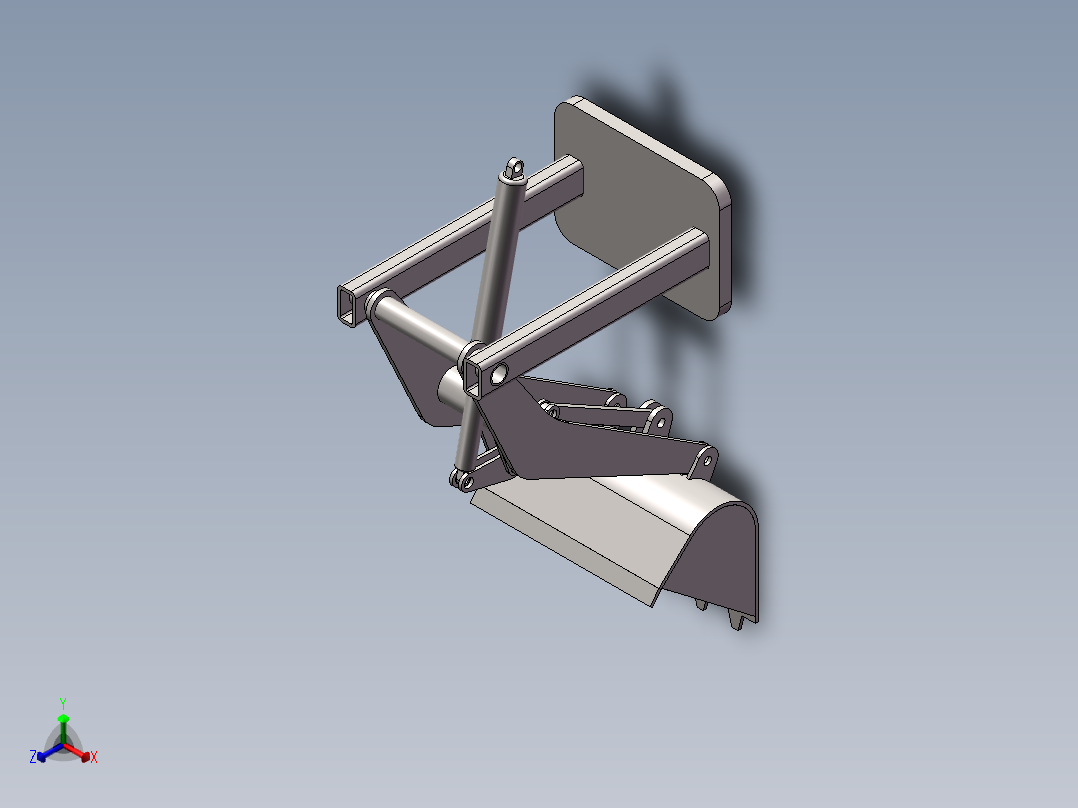 装载机装载机构正等轴测图