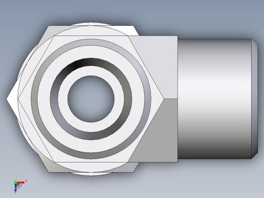 卡套式工业通用硬管接头EO_Adjustable_locknut_run_tee_LEE10SMOROMDCF俯视缩略图