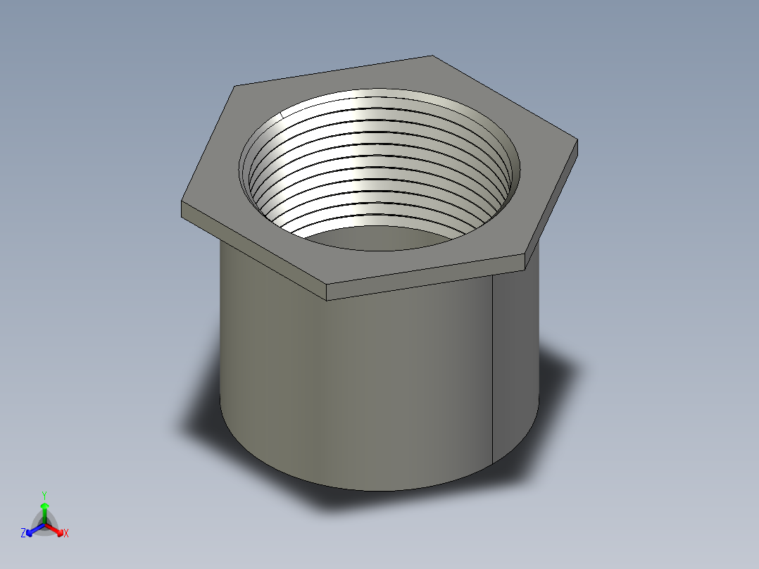 船舶管路系统SeaCor_ReducerBushing_FPTxSPIG_37J138212_1.5in x 1.25in主视图