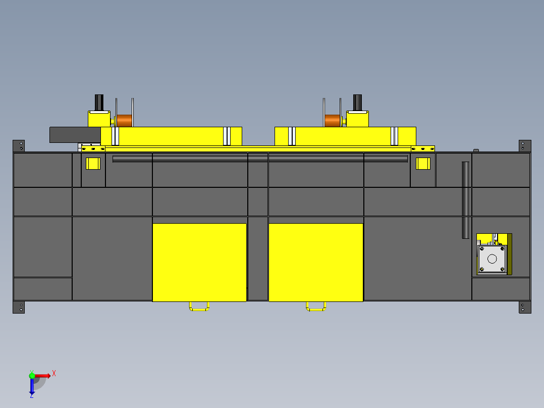 车桥Y焊缝专机三维SW1105103俯视图