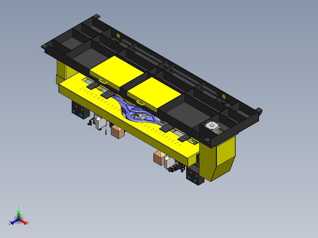 车桥Y焊缝专机三维SW1105103正等轴测图