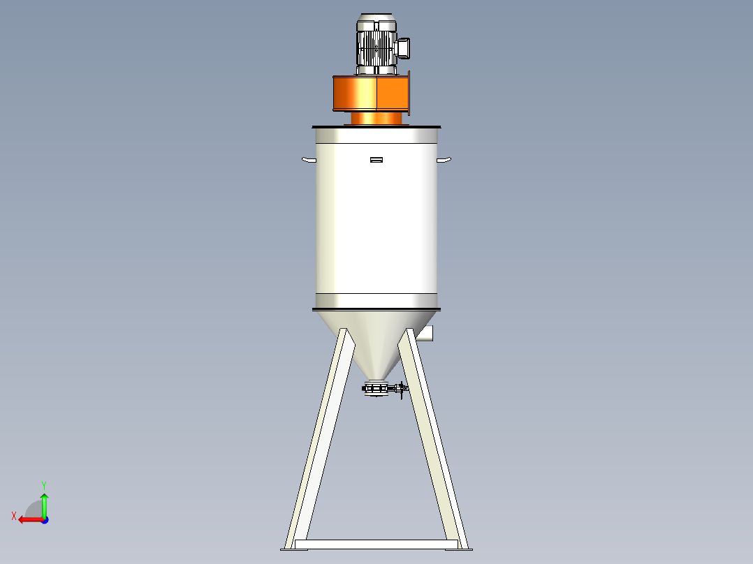 抽风过滤塔后视图