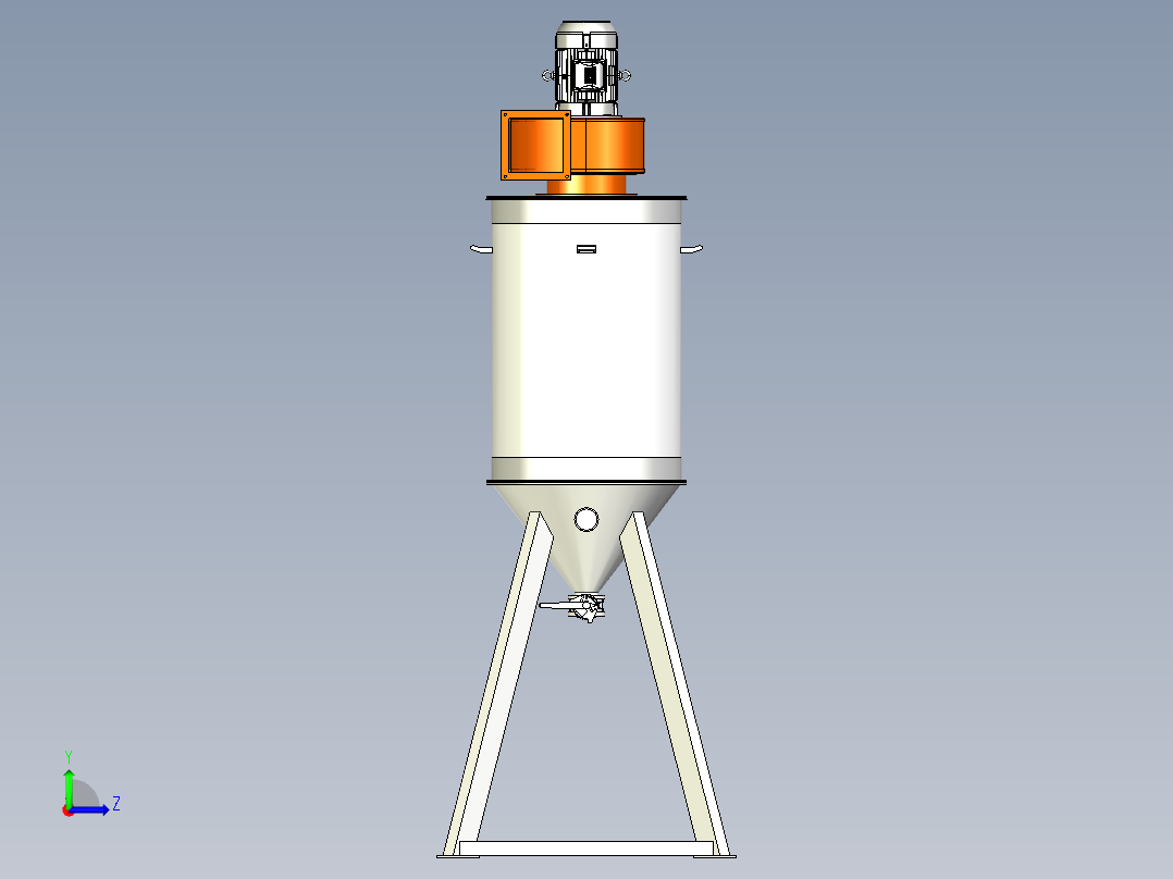 抽风过滤塔左视图