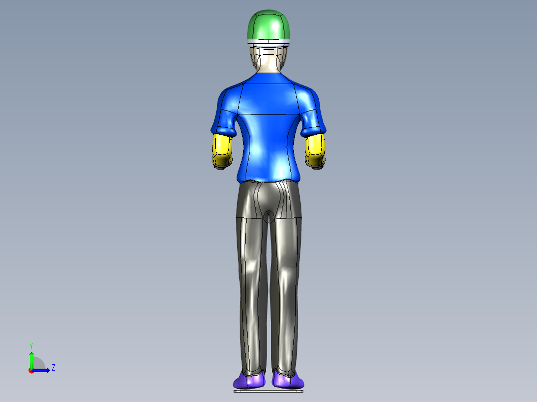 人体模型-站立式左视图