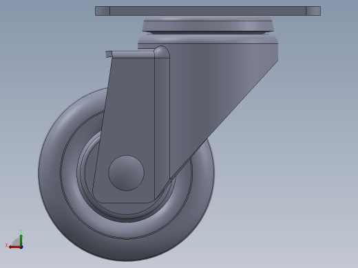 标准脚轮-WH-5013-76 3in SWIVEL PLATE MOUNTING H=108 45x75mm pitch后视缩略图