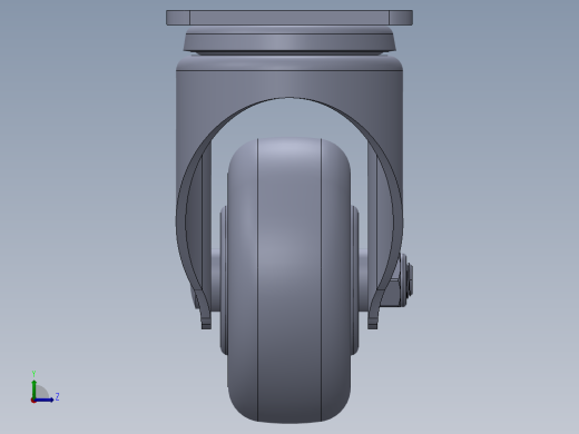 标准脚轮-WH-5013-76 3in SWIVEL PLATE MOUNTING H=108 45x75mm pitch左视缩略图