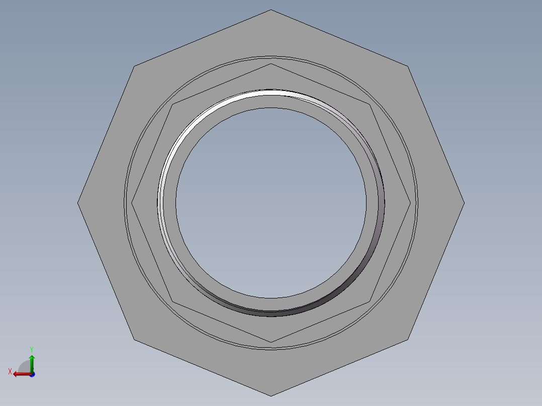 活接-等径内外丝直通 DN32后视图