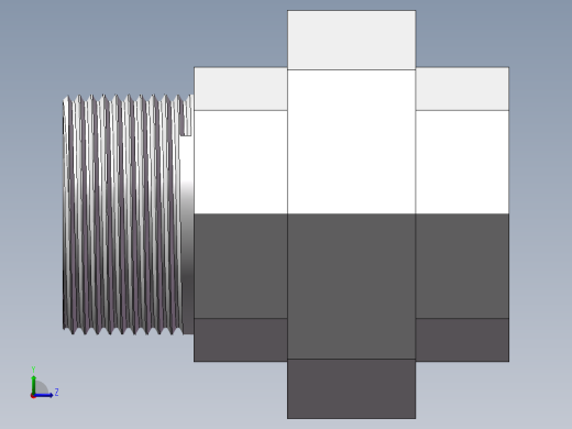 活接-等径内外丝直通 DN32左视缩略图