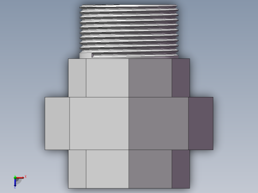 活接-等径内外丝直通 DN32俯视缩略图