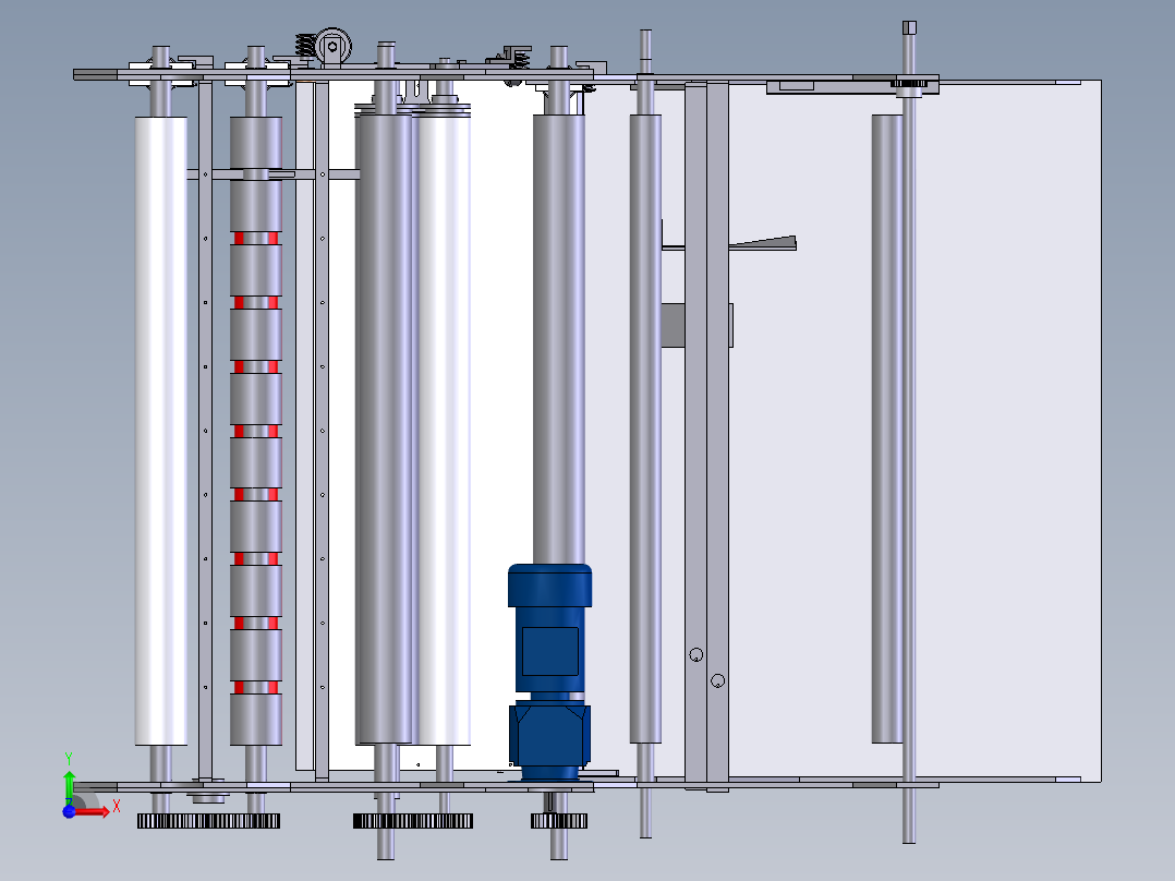 经典瓦楞纸板机（瓦楞纸板生产设备）前视图