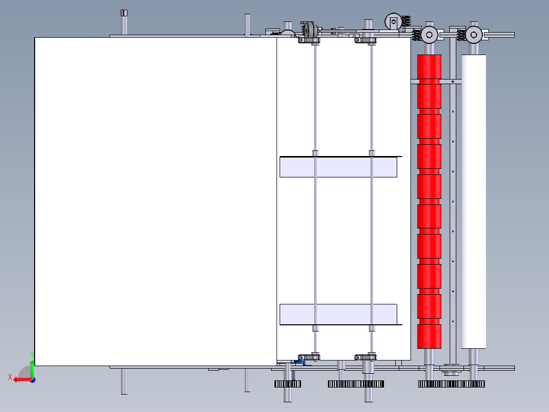 经典瓦楞纸板机（瓦楞纸板生产设备）后视图