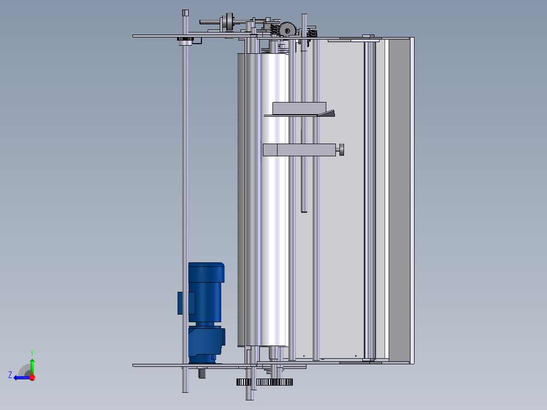 经典瓦楞纸板机（瓦楞纸板生产设备）右视图