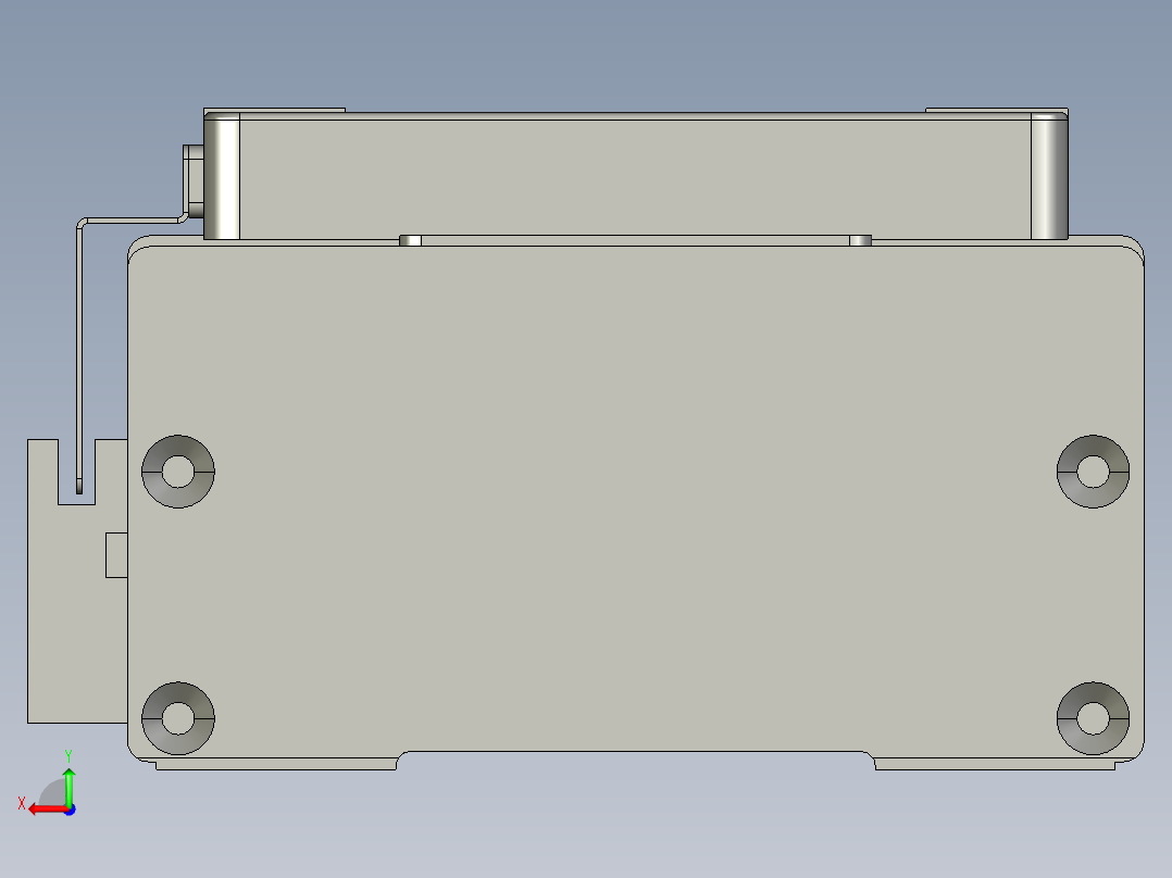 直线模组LHC14-S450-M设计图纸后视图