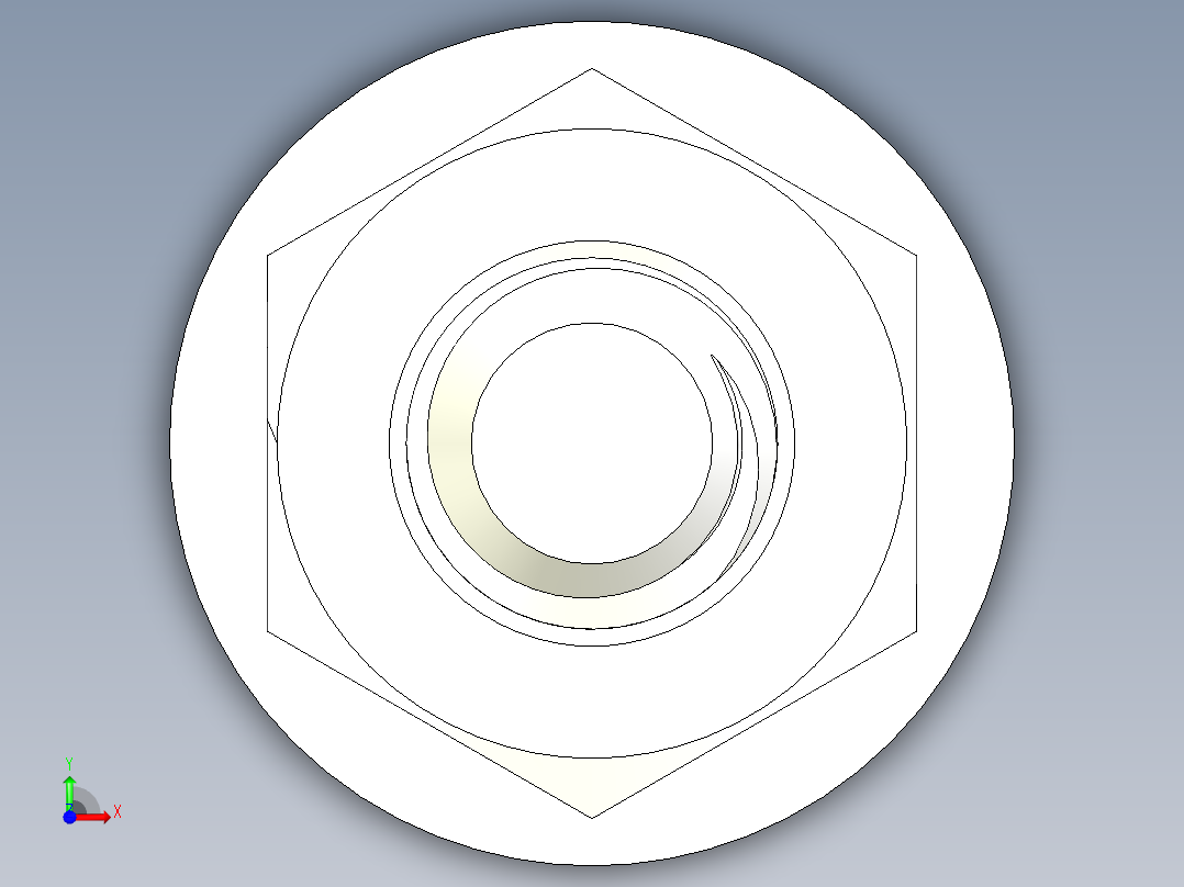 螺栓和螺母-M4 X 0.7前视图