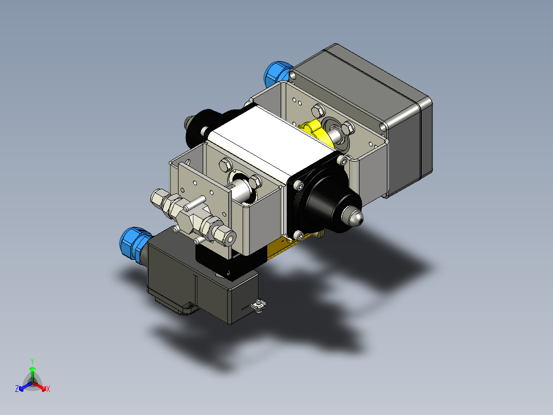 带气动执行器和3-2通阀的2通球阀