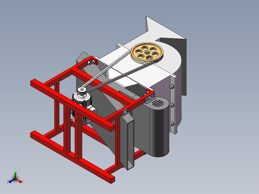 刮板式花生机去壳机的设计含三维模型CAD说明书设计资料984352正等轴测图