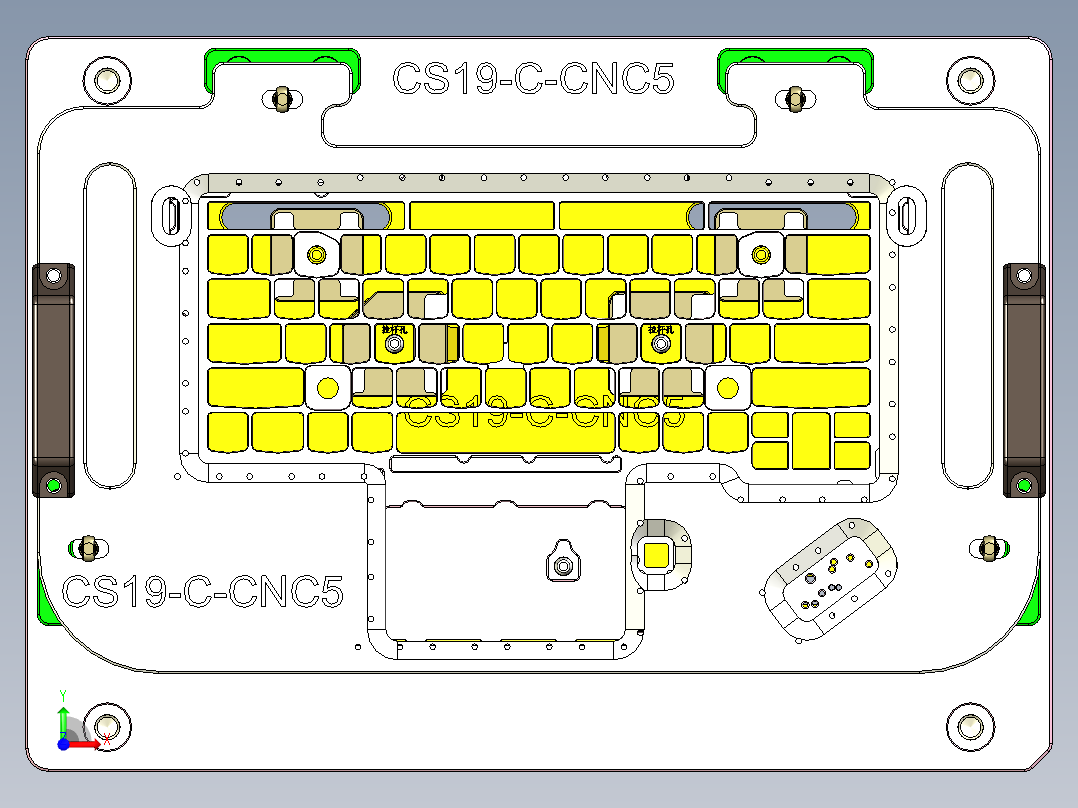 CS19-C-CNC5-180521笔记本CNC工装夹具三维模型前视图