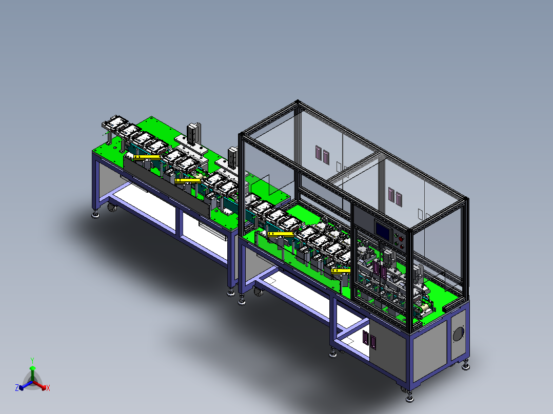 一种手机电池粘胶机sw18可编辑正等轴测图