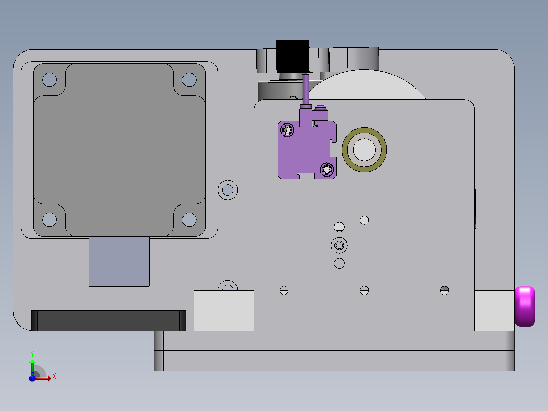 台式三轴自动螺丝机（sw16可编辑+工程图+bom）前视图