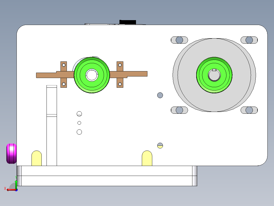 台式三轴自动螺丝机（sw16可编辑+工程图+bom）后视图