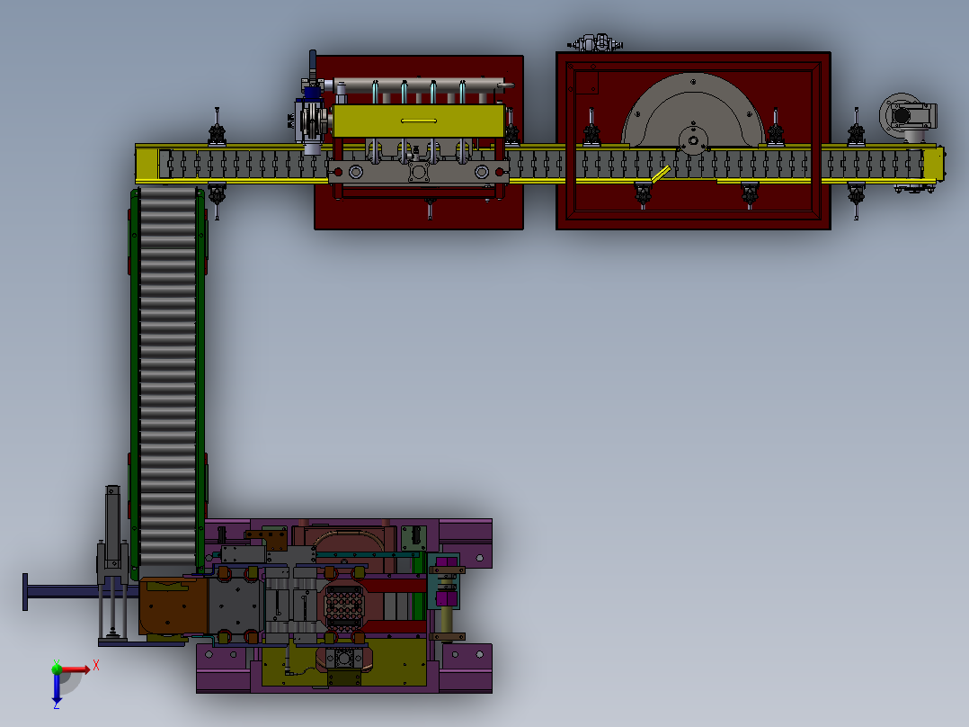 晶圆自动加工生产线sw17俯视图