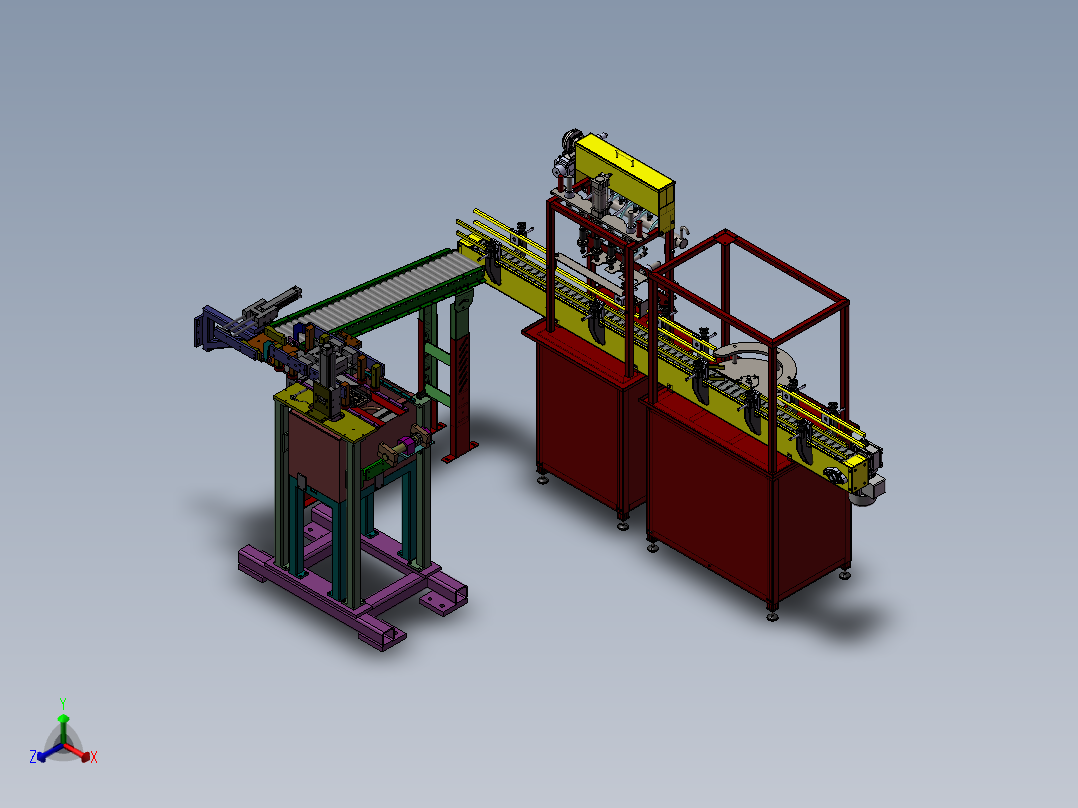 晶圆自动加工生产线sw17正等轴测图