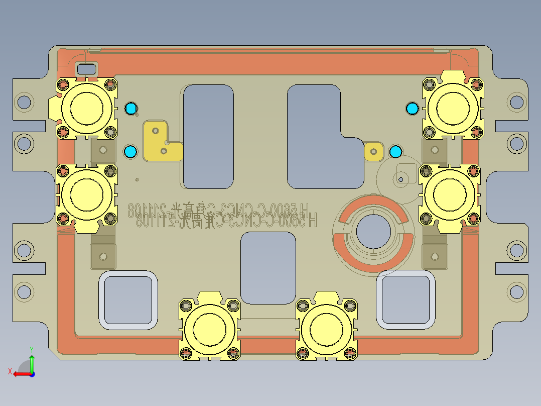 H5600-C笔记本CNC工装夹具三维模型-CNC3倒角高光-211108后视图