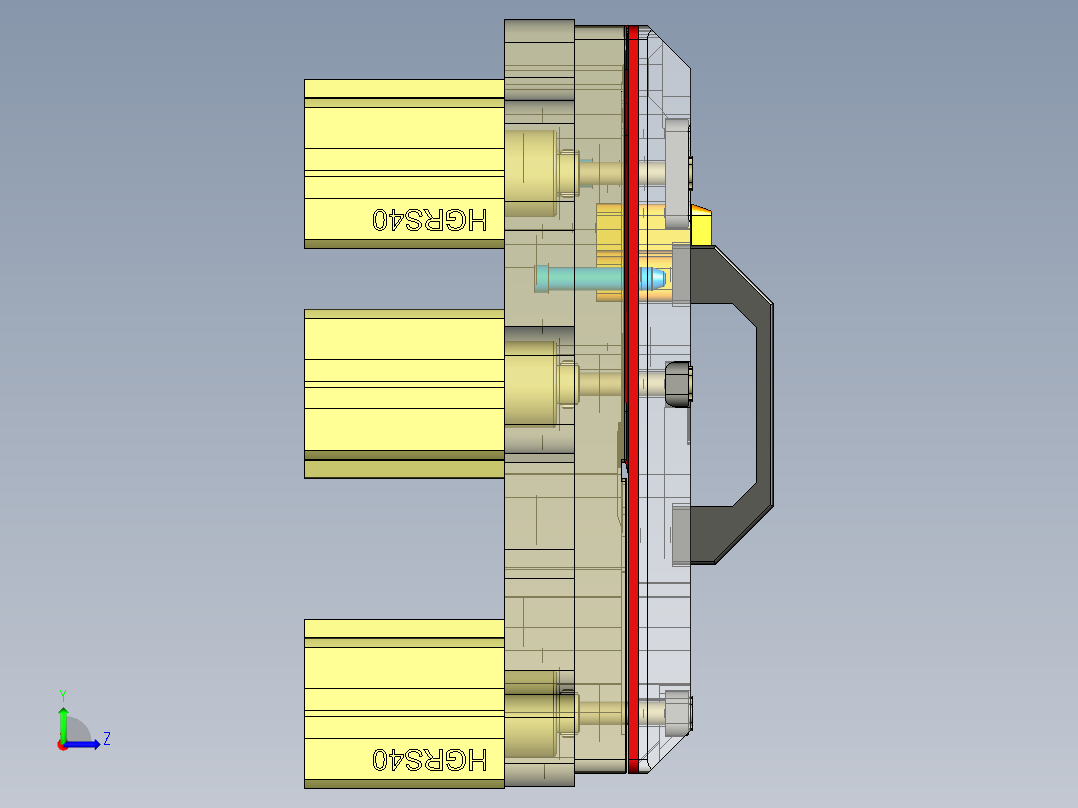 H5600-C笔记本CNC工装夹具三维模型-CNC3倒角高光-211108左视图