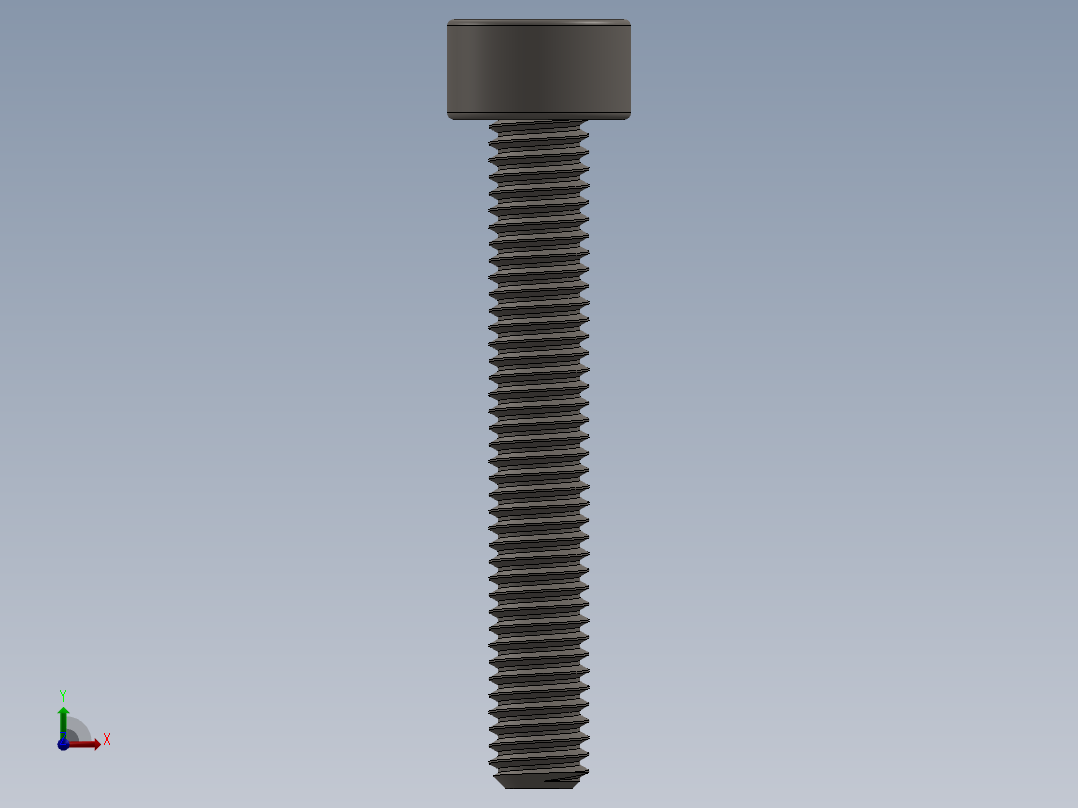 Screw_DIN_912_M3x20F_A2.SLDPRT公制内六角螺钉前视图