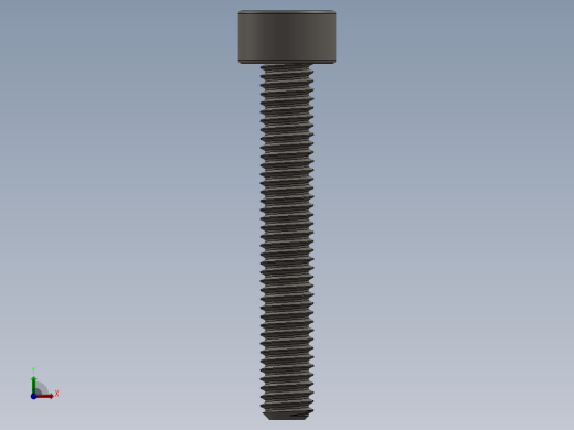 Screw_DIN_912_M3x20F_A2.SLDPRT公制内六角螺钉前视缩略图