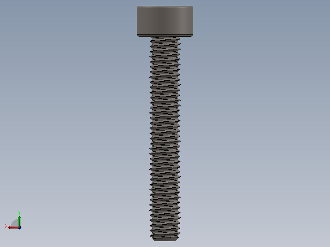 Screw_DIN_912_M3x20F_A2.SLDPRT公制内六角螺钉后视图