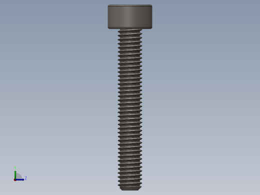 Screw_DIN_912_M3x20F_A2.SLDPRT公制内六角螺钉左视缩略图