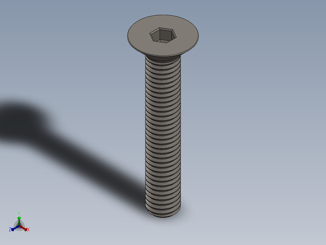Screw_ISO_10642_M5x30_A2.SLDPRT正等轴测图