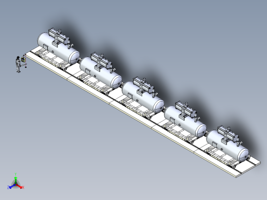 大型气罐的轨道运输机构