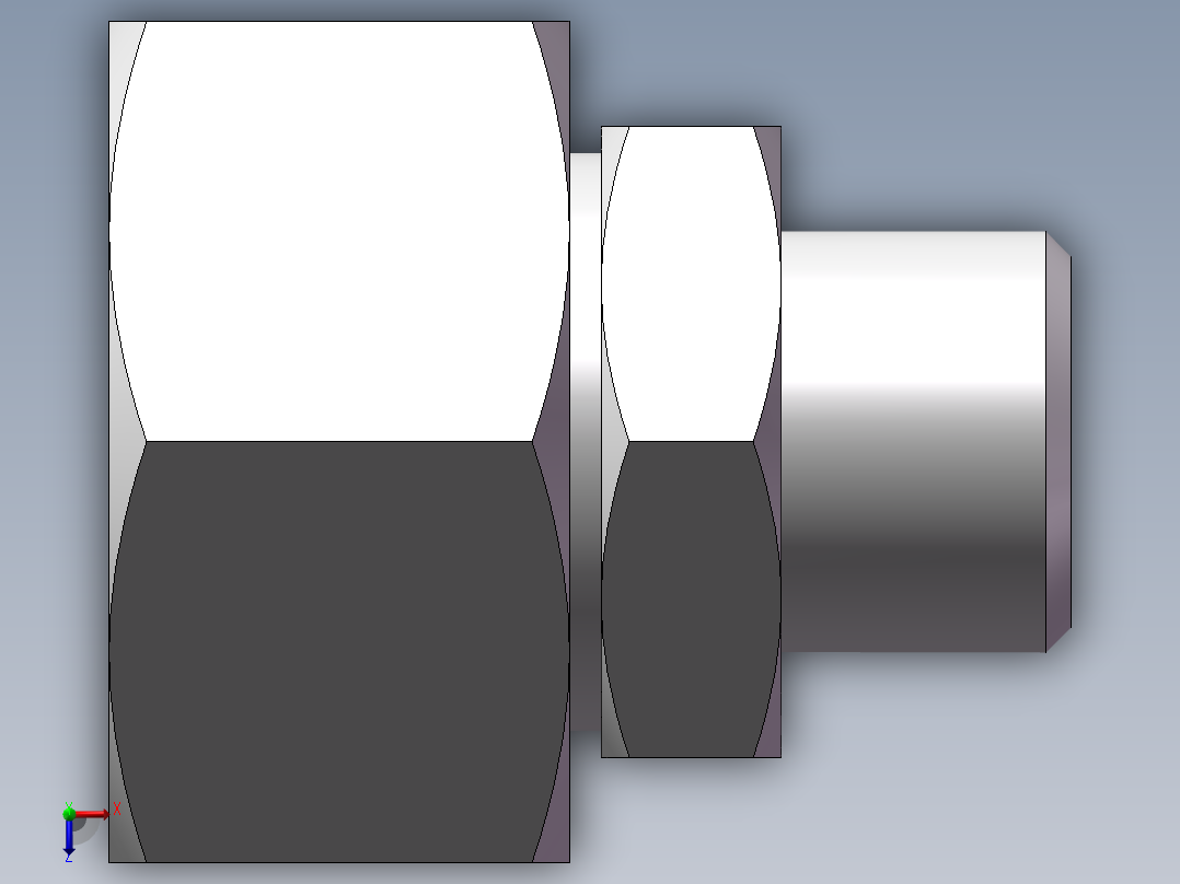直通变径接头、2C-16-26俯视图