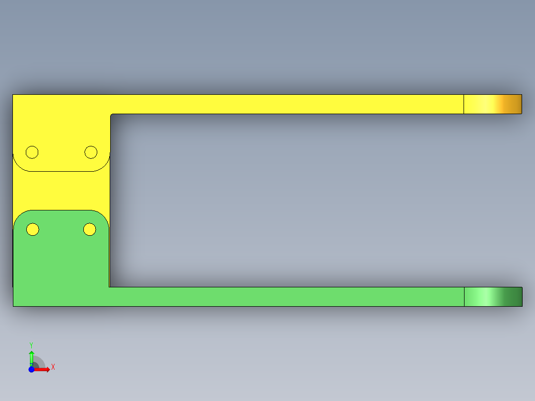 机器装配支架前视图