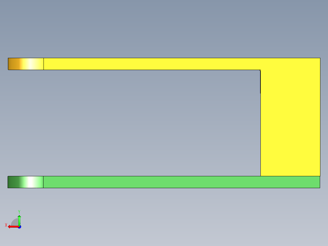 机器装配支架后视图