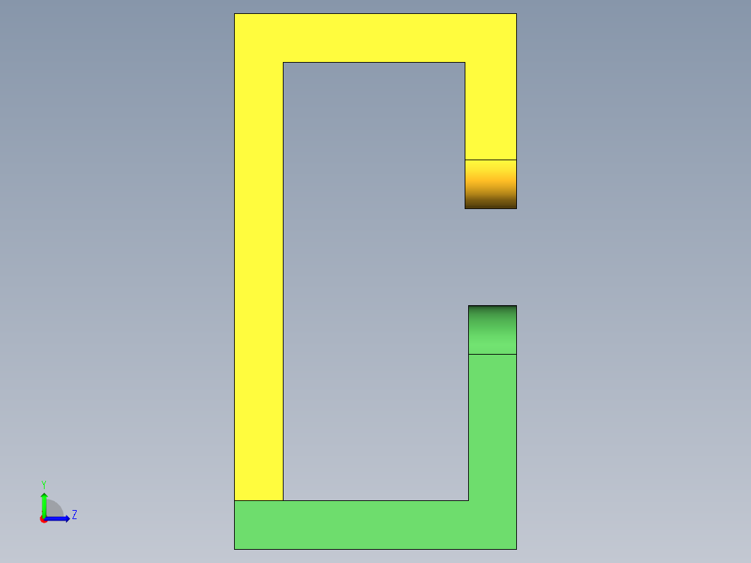 机器装配支架左视图