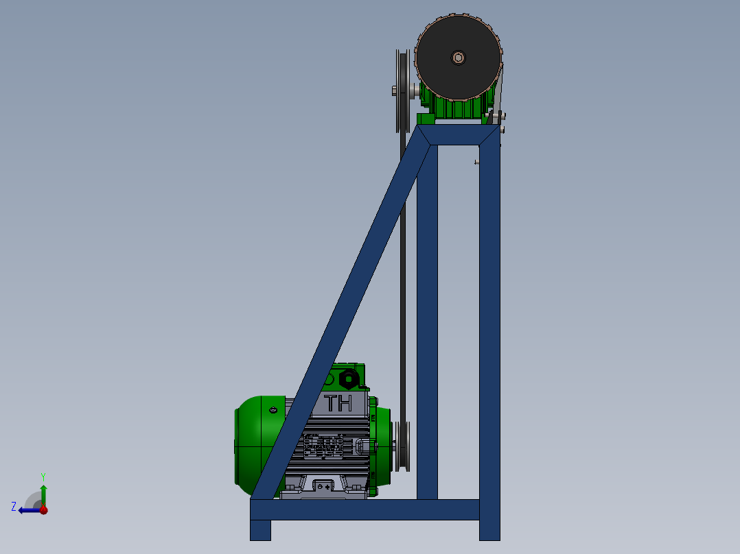 椰子剥皮机（coconutshellpeelingmachine）右视图