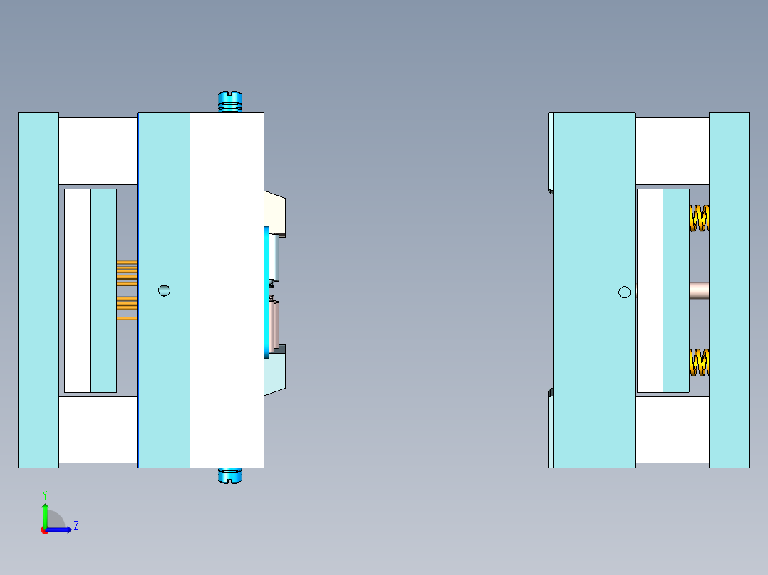 注塑模具、模具(20)左视图