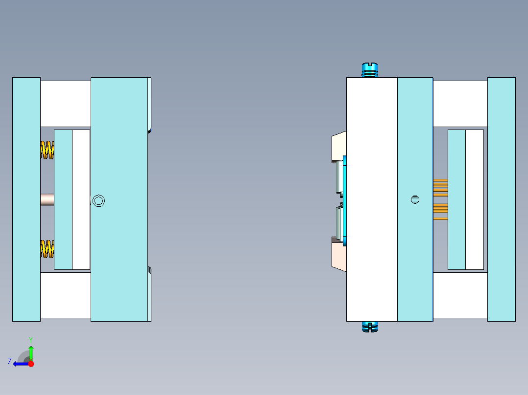 注塑模具、模具(20)右视图