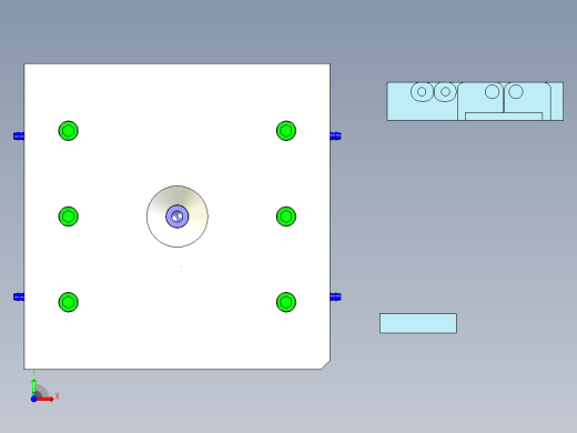 吊灯主体（前模哈夫滑块）前视缩略图