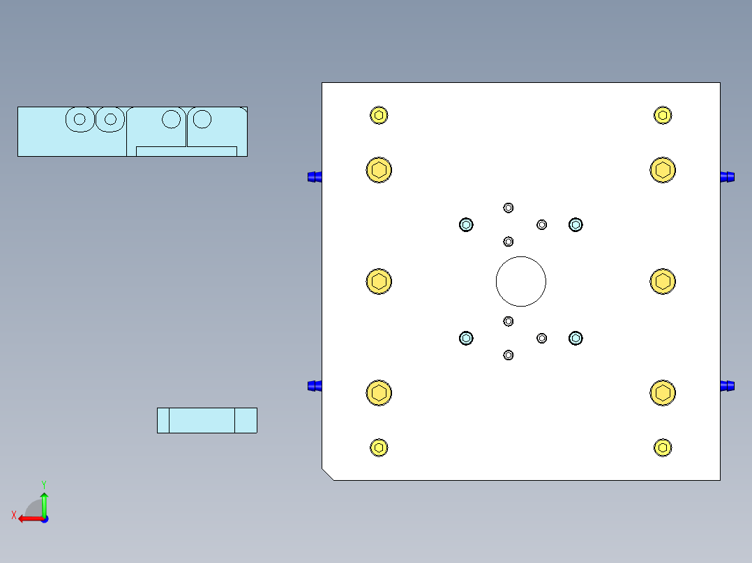吊灯主体（前模哈夫滑块）后视图