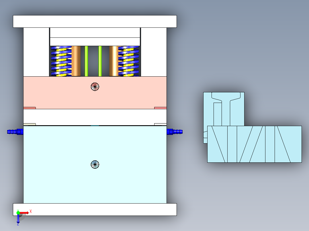吊灯主体（前模哈夫滑块）俯视图